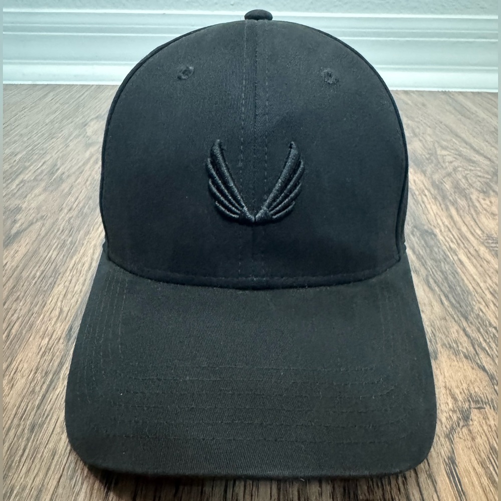 ASRV Black Men's Baseball Cap with Subtle Logo - Picture 2 of 5